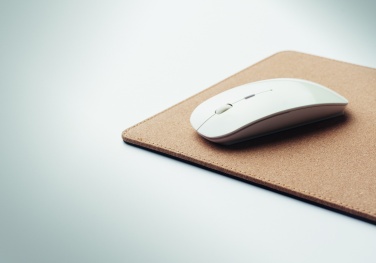 Logo trade business gifts image of: Cork mouse mat charger 15W