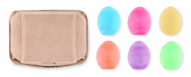 Logo trade business gift photo of: 6 chalk eggs in box