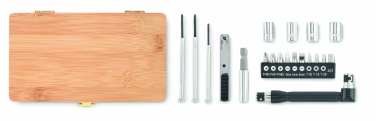 Logotrade corporate gift picture of: 21 pcs tool set in bamboo case