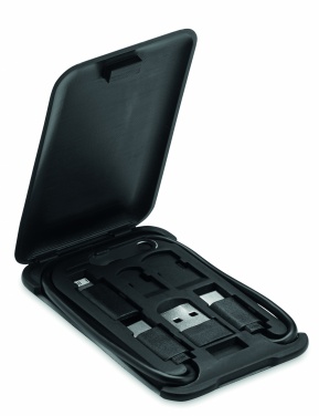 Logo trade promotional gifts picture of: 3 in 1 Cable with phone stand