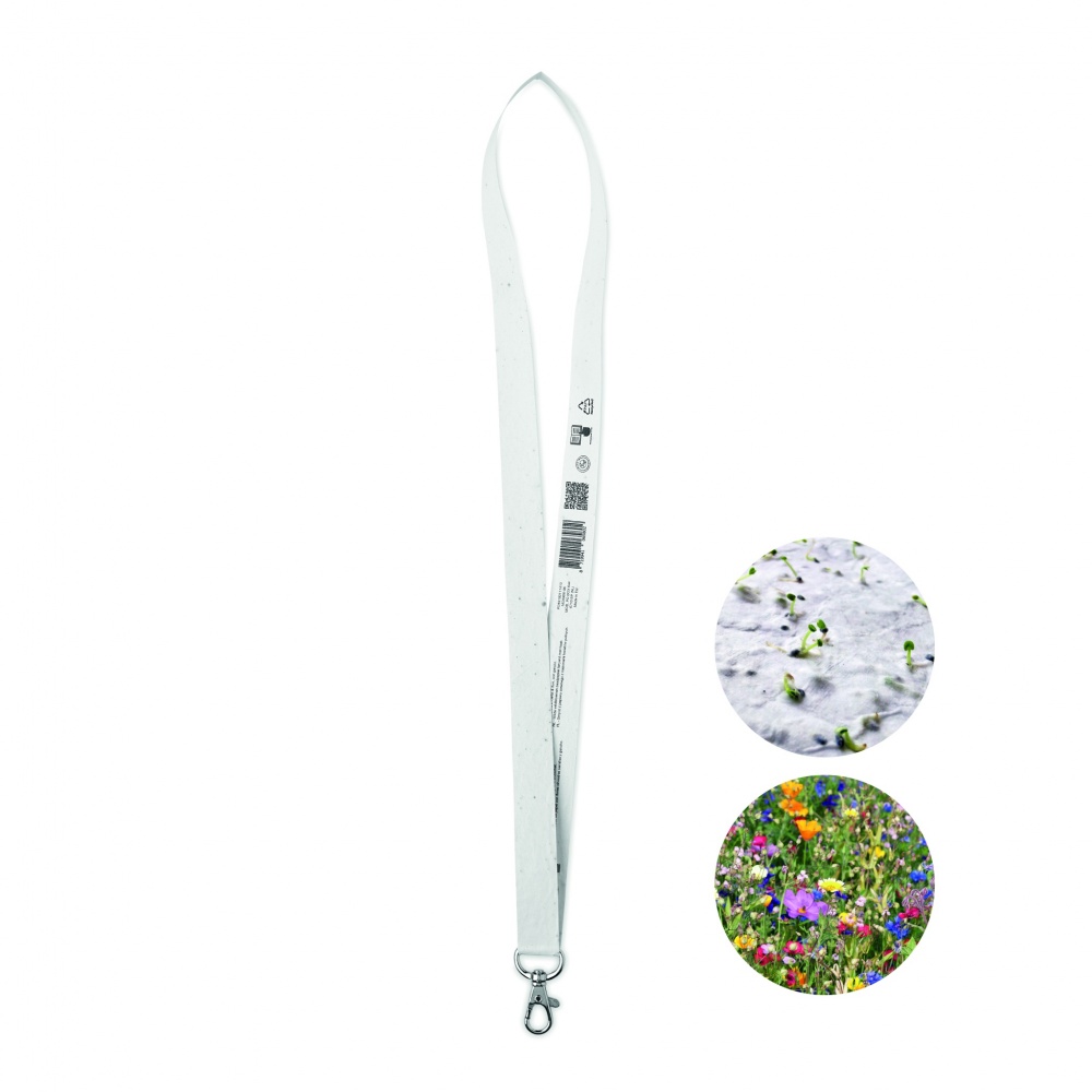 Logo trade advertising products picture of: Seed paper lanyard w/hook