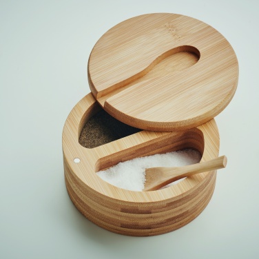 Logo trade promotional items picture of: Salt and pepper bamboo box
