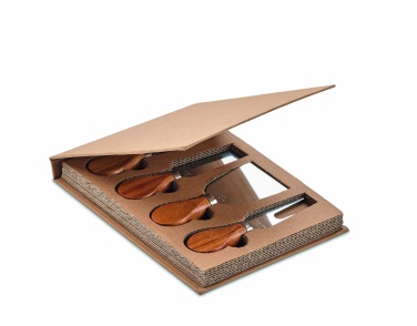 Logo trade promotional merchandise picture of: Set of 4 cheese knives