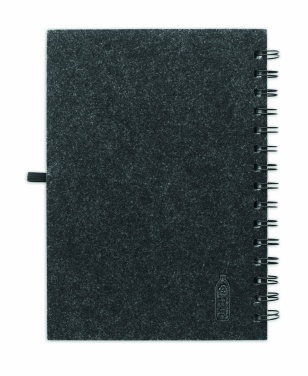 Logo trade promotional merchandise picture of: A5 RPET felt cover notebook
