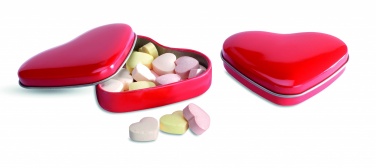 Logotrade business gift image of: Heart tin box with candies