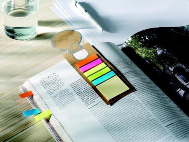 Logo trade business gifts image of: Bookmark with sticky memo pad
