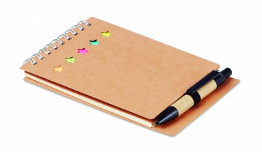 Logo trade promotional gifts image of: Notepad with pen and memo pad