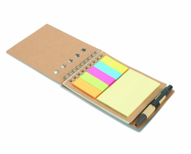 Logo trade promotional gifts image of: Notepad with pen and memo pad