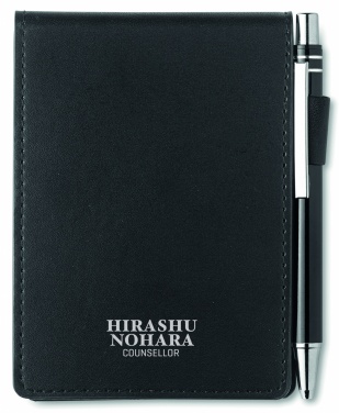 Logotrade business gifts photo of: A7 notepad in PU pouch w/pen