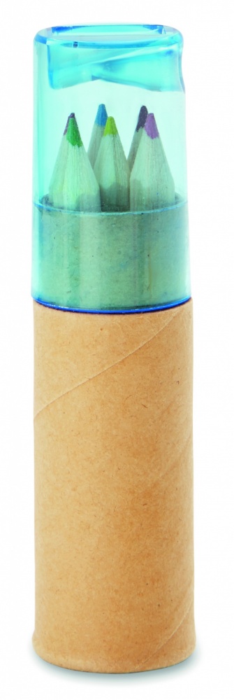 Logo trade promotional merchandise photo of: 6 coloured pencils