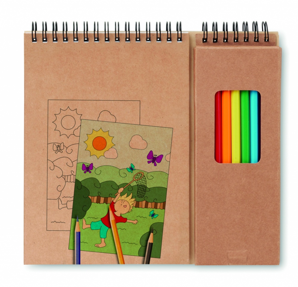 Logo trade promotional products picture of: Colouring set with notepad