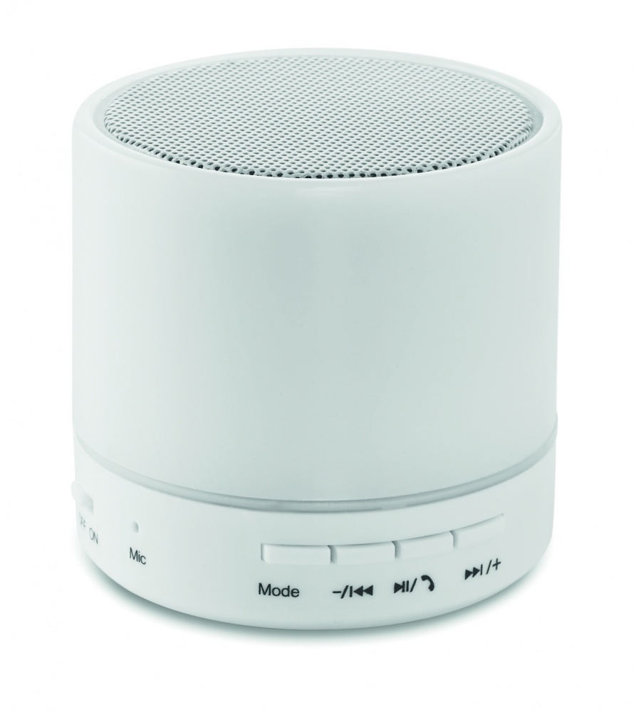 Logotrade corporate gift picture of: Round wireless speaker LED