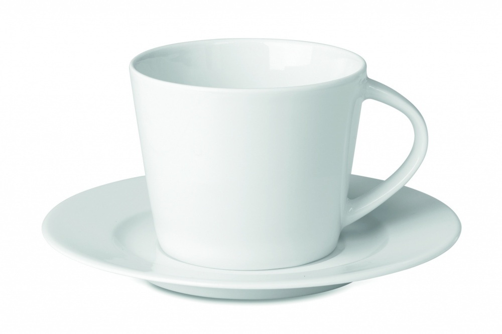 Logo trade promotional items image of: Cappuccino cup and saucer