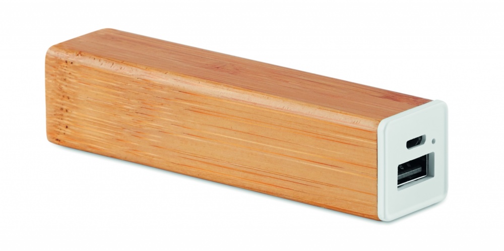 Logotrade promotional giveaway picture of: Power bank bamboo 2200 mAh POWERBAM
