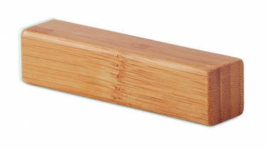 Logo trade advertising products image of: Power bank bamboo 2200 mAh POWERBAM