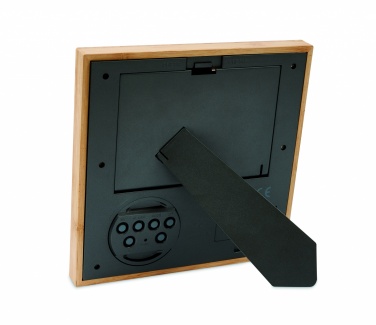 Logo trade promotional merchandise image of: Photo frame with weather statio