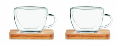 Logotrade promotional item picture of: Set of 2 double wall espresso