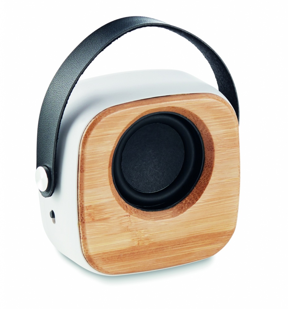 Logotrade advertising product picture of: Speaker 3W with bamboo front side