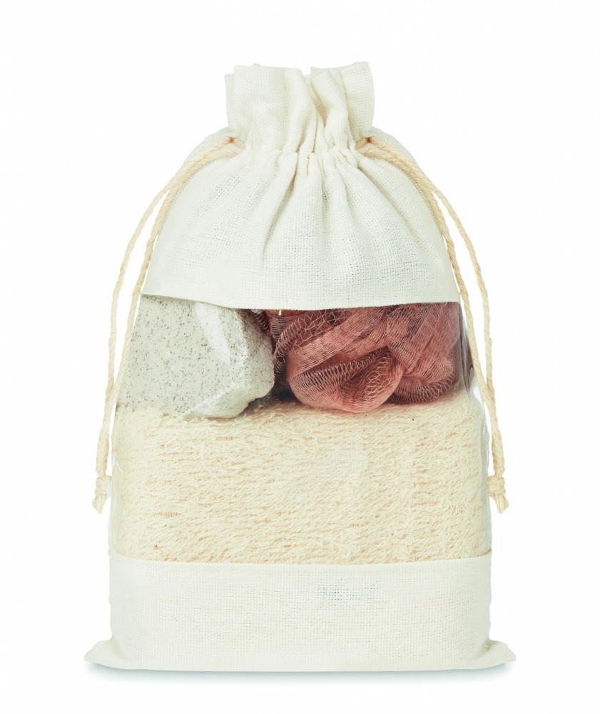 Logotrade business gift image of: Bath set in cotton pouch