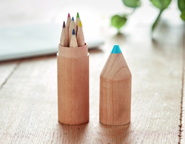 Logo trade advertising product photo of: 6 pencils in wooden box