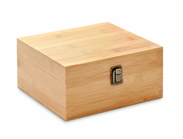 Logo trade corporate gifts image of: Whisky set in bamboo box