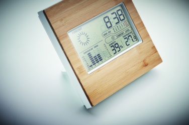 Logotrade corporate gifts photo of: Weather station bamboo front TURKU