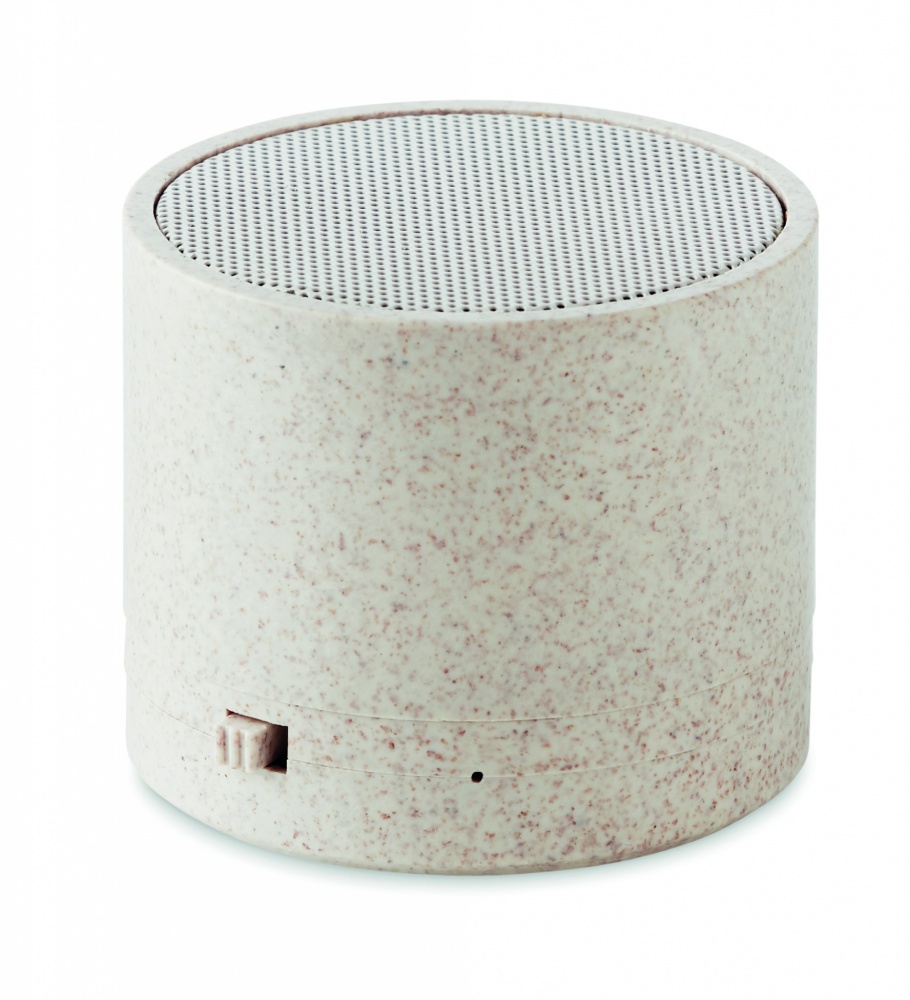 Logo trade corporate gifts image of: 3W speaker in wheat straw/ABS