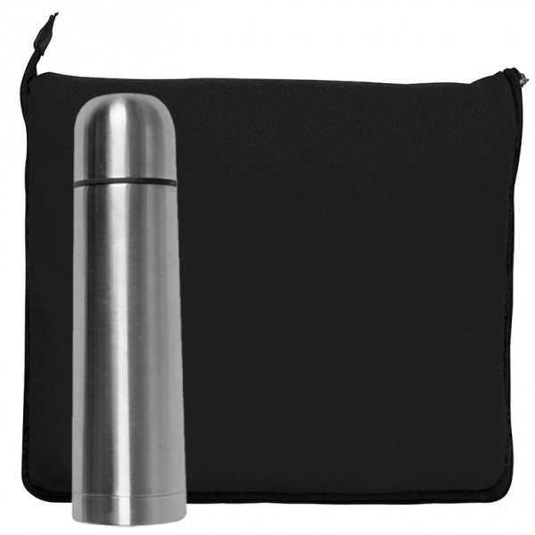 Logo trade business gift photo of: Set fleece blanket and thermal flask LIVERPOOL