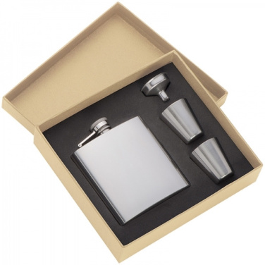 Logotrade business gift image of: Hip flask with 2 shot glasses SANDVIKEN 170 ml