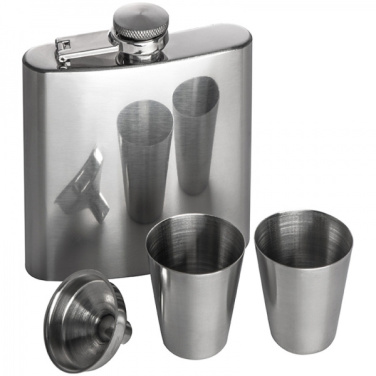 Logotrade promotional item image of: Hip flask with 2 shot glasses SANDVIKEN 170 ml
