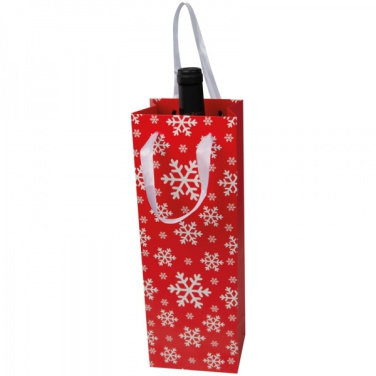 Logo trade promotional giveaway photo of: Wine bag in Christmas design LAPLAND