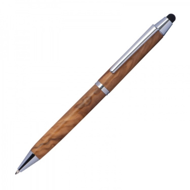 Logotrade promotional product image of: Wooden ballpen with touch function ERFURT