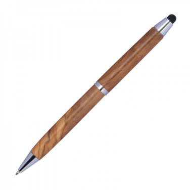 Logotrade promotional merchandise picture of: Wooden ballpen with touch function ERFURT