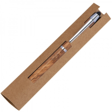 Logotrade promotional products photo of: Wooden ballpen with touch function ERFURT