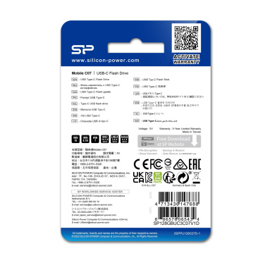 Logotrade promotional gift picture of: PENDRIVE SILICON POWER MOBILE - C07 3.2 32GB