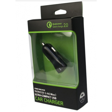 Logo trade promotional gift photo of: Car charger (Qualcomm Quick Charge 3.0)