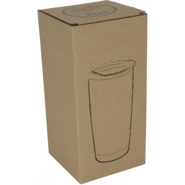 Logo trade advertising products picture of: Stainless steel mug with wooden look COSTA RICA 550 ml