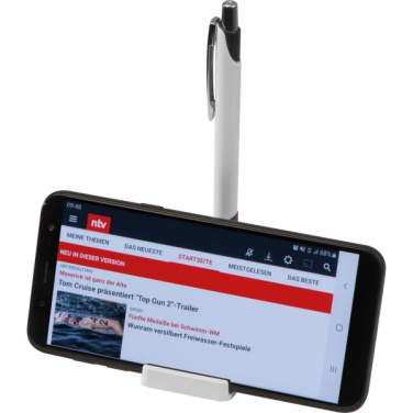 Logo trade corporate gift photo of: Mobile phone holder with metal ballpen REGINA