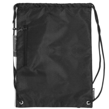 Logo trade promotional merchandise picture of: Drawstring bag NUNAVUT Schwarzwolf