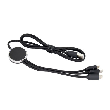 Logo trade advertising products picture of: 3in1 long cable with elighted logo for engraving, W201TG