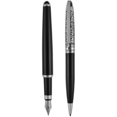 Logo trade promotional gifts image of: Writing set ballpoint pen & fountain pen JACQUES Pierre Cardin