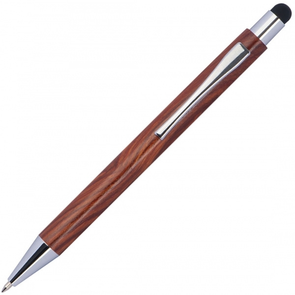 Logo trade promotional merchandise photo of: Wooden ballpen BILZEN