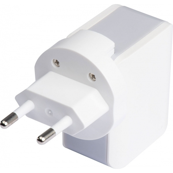 Logo trade promotional merchandise image of: Travel adapter ANTWERP