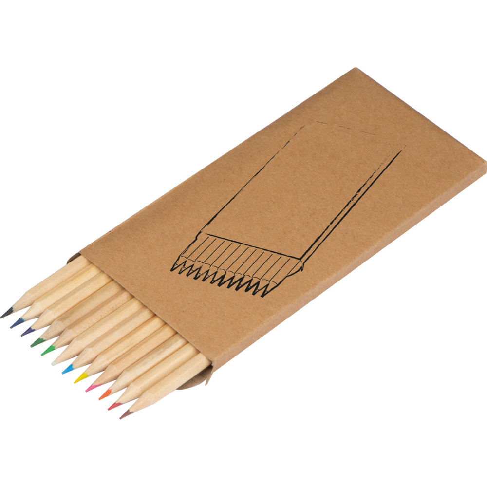 Logo trade promotional products picture of: 12-piece crayon set MENORCA