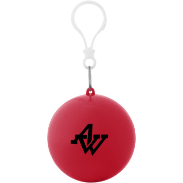 Logo trade promotional merchandise picture of: Xina rain poncho in storage ball with keychain
