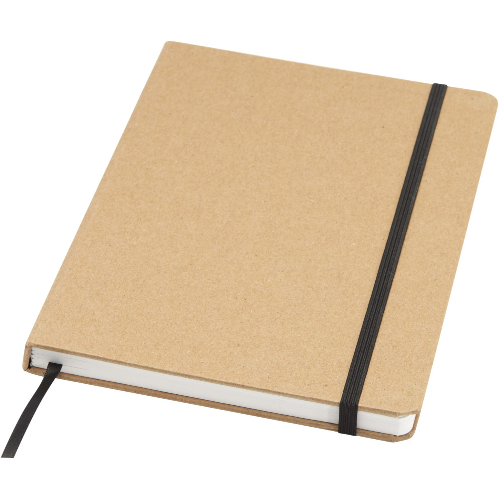 Logo trade promotional items image of: Holm A5 stone paper hard cover notebook with lined pages