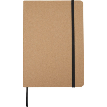 Logo trade promotional giveaway photo of: Holm A5 stone paper hard cover notebook with lined pages
