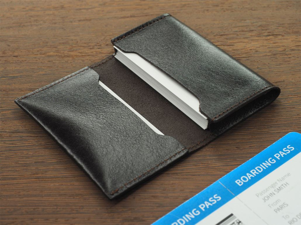 Logo trade advertising products image of: Business card holder 1166067