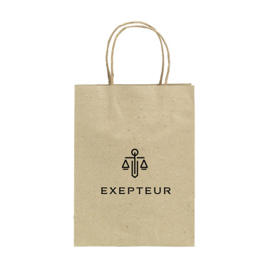 Logotrade promotional giveaway image of: Leaf It Bag recycled grass paper (120 g/m²) M