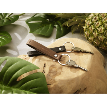 Logo trade business gifts image of: Vegan Pineapple Leather Keyring